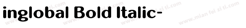 inglobal Bold Italic字体转换
